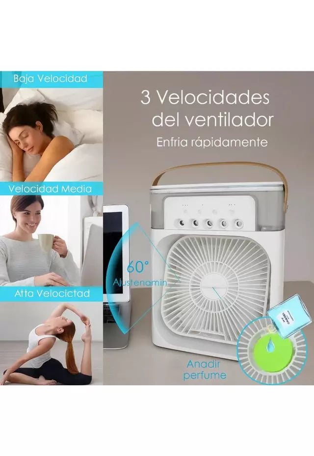 Mini Ventilador Humidificador 3 en 1