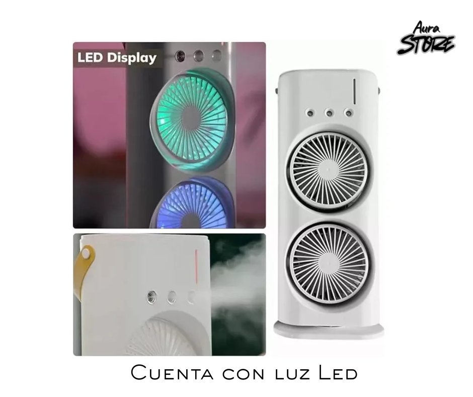 VENTILADOR DOBLE CON HUMIFICADOR