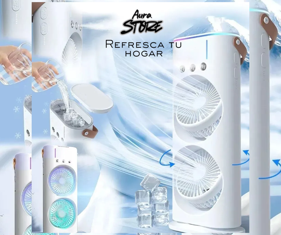 VENTILADOR DOBLE CON HUMIFICADOR