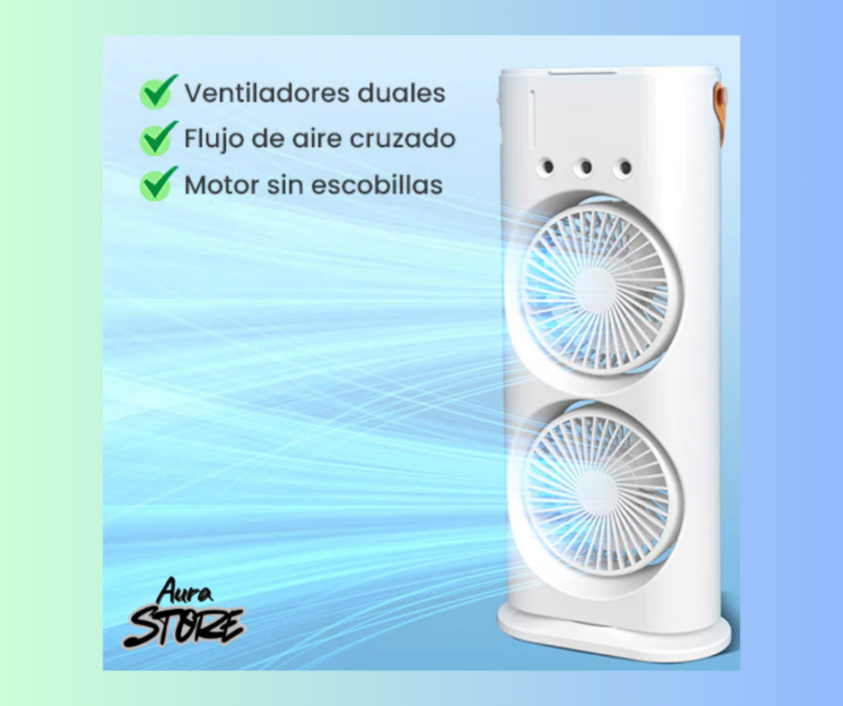 VENTILADOR DOBLE CON HUMIFICADOR