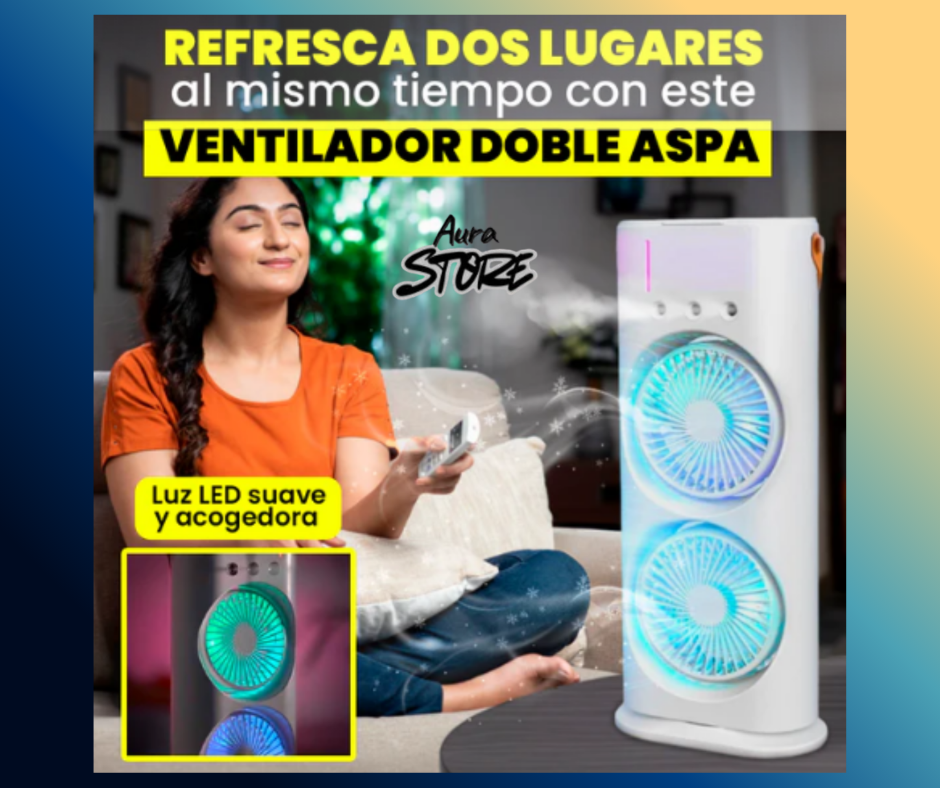 VENTILADOR DOBLE CON HUMIFICADOR