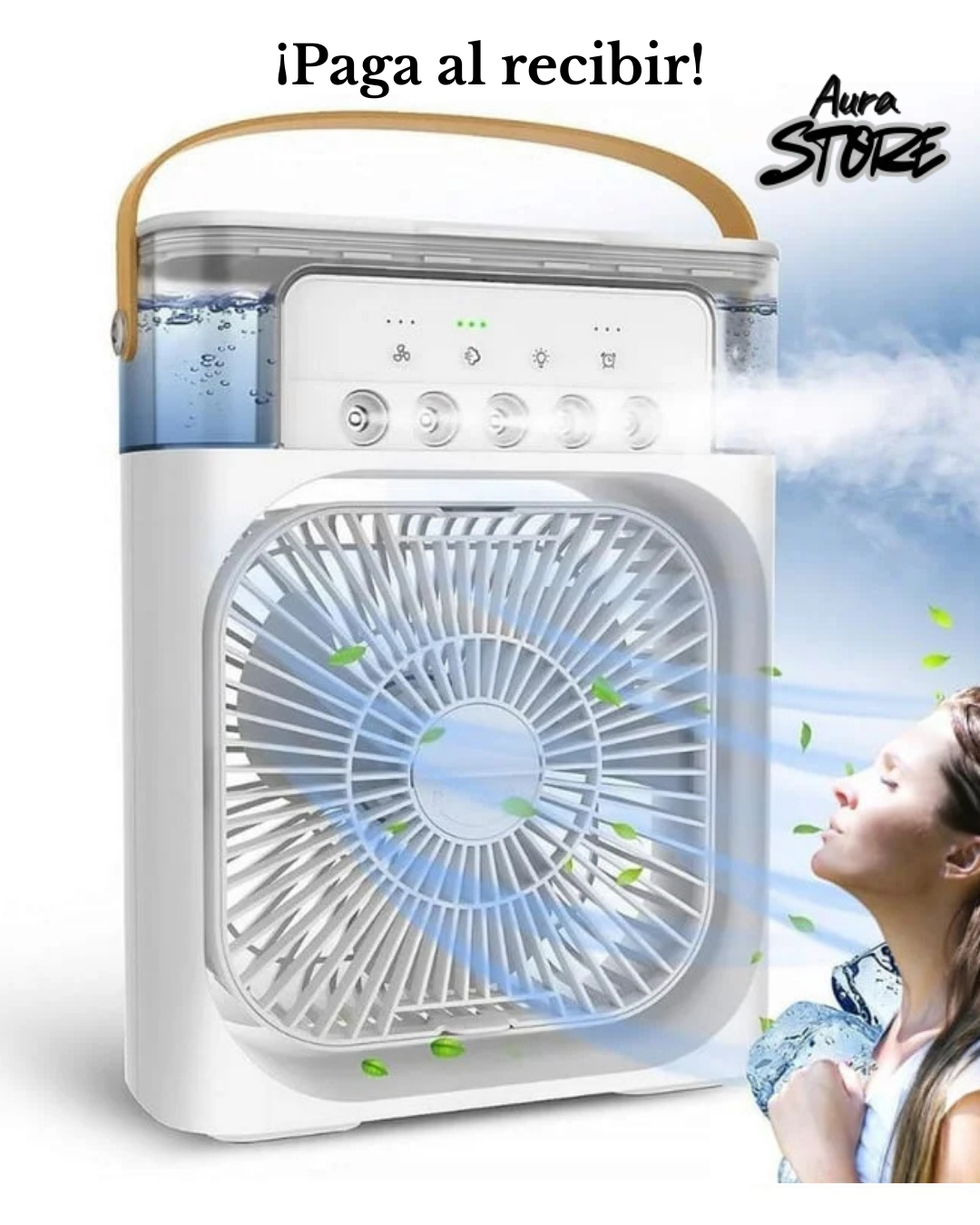 Mini Ventilador Humidificador 3 en 1