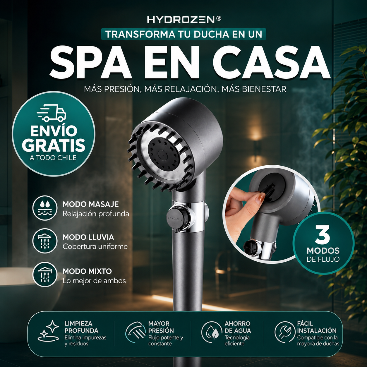 HydroZen® | El poder del masaje bajo el agua.